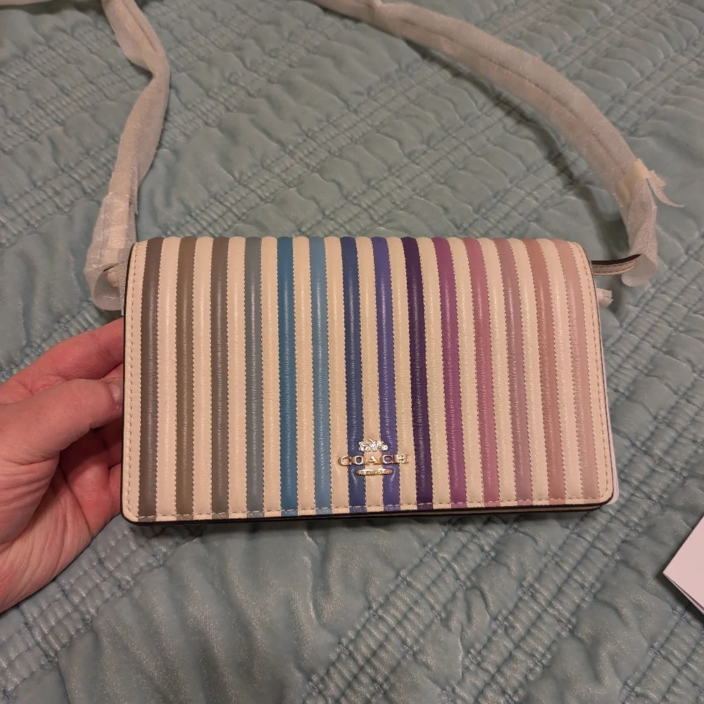 Coach ombre quilted foldover crossbody purse - Picture 3 of 16